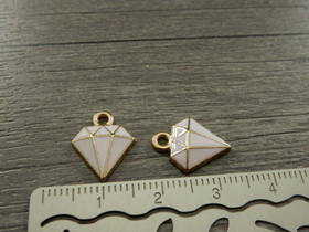 Timanttiriipus, 15x12mm, vaaleanpunainen, 1kpl