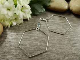 Korukehys hexagon, 35x25mm, rst, 2kpl