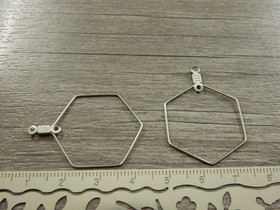 Korukehys hexagon, 35x25mm, rst, 2kpl