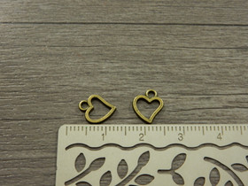 Sydänriipus, 10x18mm, pronssi, 1kpl