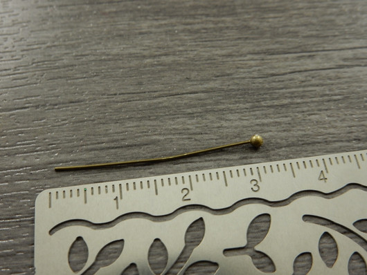Korupiikki pallopää, 30x0.5mm, pronssi, 100kpl