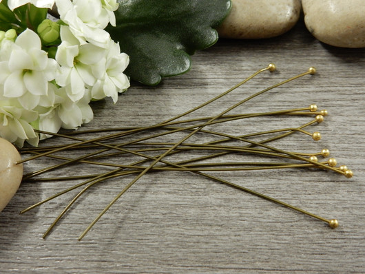 Korupiikki pallopää, 70x0.6mm, pronssi, 20kpl