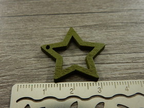 Puuriipus tähti, 24x25mm, maastonvihreä, 1kpl