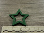 Puuriipus tähti, 24x25mm, vihreä, 1kpl