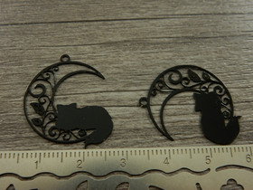 Kuukissariipus, 26x21mm, musta, 1kpl