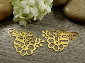 Ampiainenriipus, 20x30mm, kulta, 1kpl