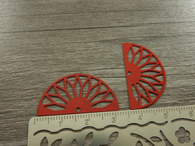 Puoliympyräriipus, 31x17mm, punainen, 1kpl