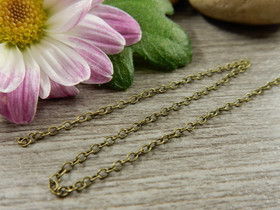 Ovaaliketju, 2x1.5x0.5mm, pronssi, 1m