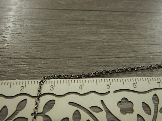 Ovaaliketju, 2x1.5x0.5mm, gunmetal, 1m