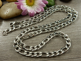 Figaroketju/valmisketju, 6x8mm/ 55cm, rst, 1kpl