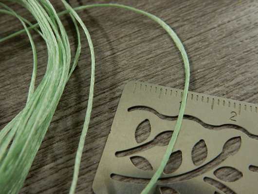 Vahattu nauha, 0.8mm, vaaleanvihreä, 1m