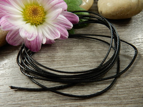 Vahattu nyöri, 0.8mm, musta, 1m