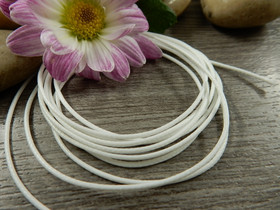 Vahattu nyöri, 0.8mm, valkoinen, 1m