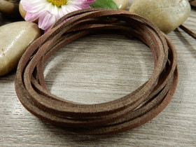 Tekomokka nauha, 2.7x1.4mm, tummanruskea, 1m