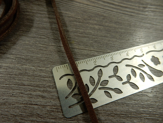 Tekomokka nauha, 2.7x1.4mm, tummanruskea, 1m