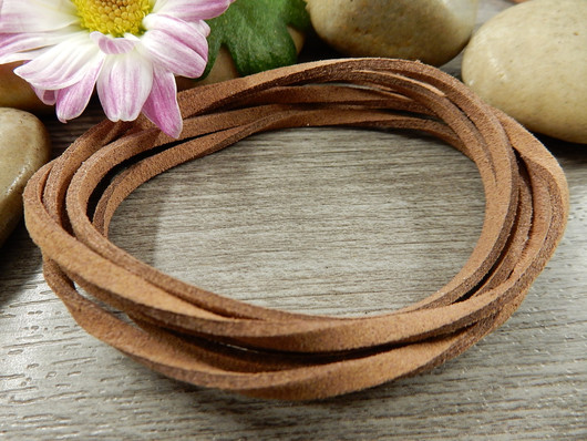 Tekomokka nauha, 2.7x1.4mm, ruskea, 5m