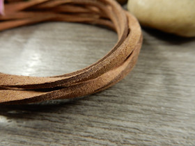 Tekomokka nauha, 2.7x1.4mm, ruskea, 1m