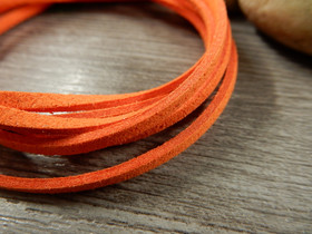 Tekomokka nauha, 2.7x1.4mm, oranssi, 1m