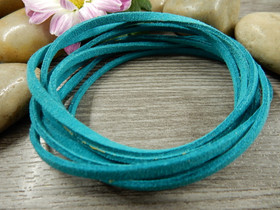 Tekomokka nauha, 2.7x1.4mm, turkoosi, 1m