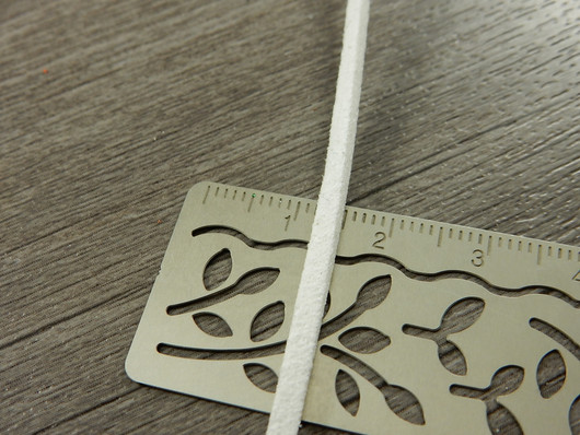 Tekomokka nauha, 2.7x1.4mm, valkoinen, 5m