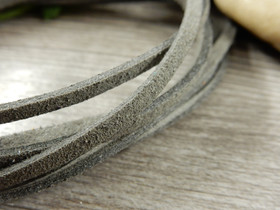 Tekomokka nauha, 2.7x1.4mm, tummanharmaa, 1m