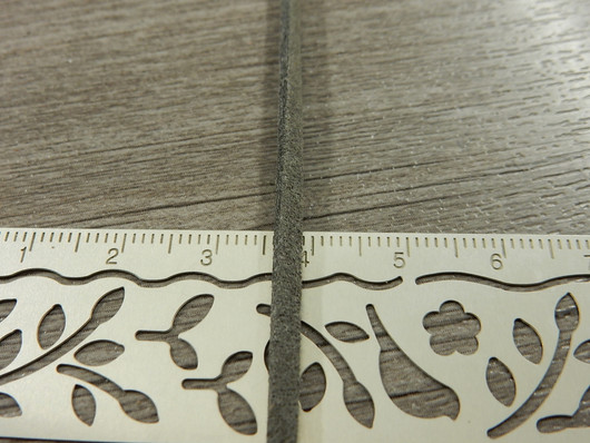 Tekomokka nauha, 2.7x1.4mm, tummanharmaa, 1m