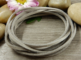 Tekomokka nauha, 2.7x1.4mm, vaaleanharmaa, 1m