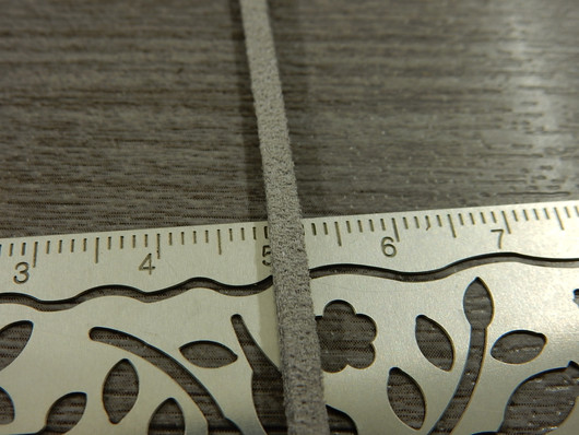 Tekomokka nauha, 2.7x1.4mm, vaaleanharmaa, 5m