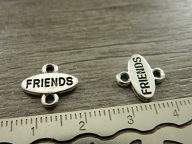 Friendsriipus/linkki, 10x21mm, kromi, 1kpl