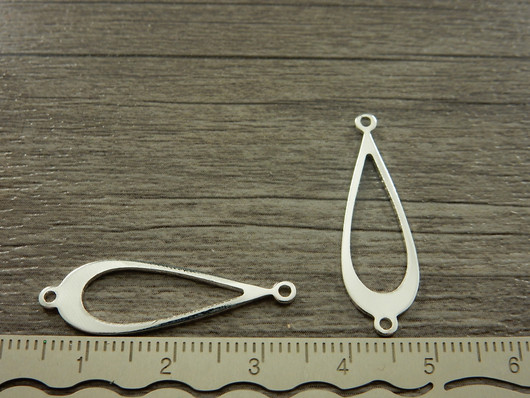 Pisarariipus/ linkki, 30x10mm, kirkashopea, 1kpl