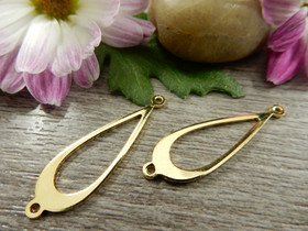 Pisarariipus/ linkki, 30x10mm, 24K/kulta, 1kpl