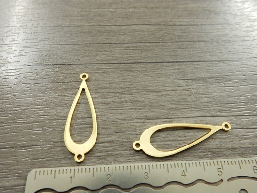 Pisarariipus/ linkki, 30x10mm, 24K/kulta, 1kpl