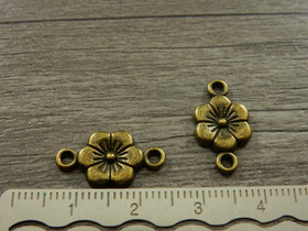 Kukkariipus/ linkki, 18x10mm, pronssi, 1kpl