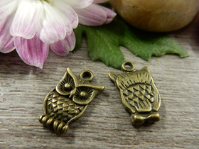 Pöllöriipus, 16x10mm, pronssi, 1kpl