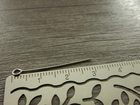 Korupiikki silmukka, 30x0.7mm, kirkashopea, 100kpl