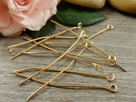 Korupiikki silmukka, 40x0.7mm, vaaleakulta, 50kpl