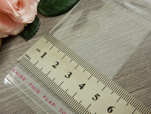 Sellofaanipussi reiällä, 5x10cm, kirkas, 1kpl