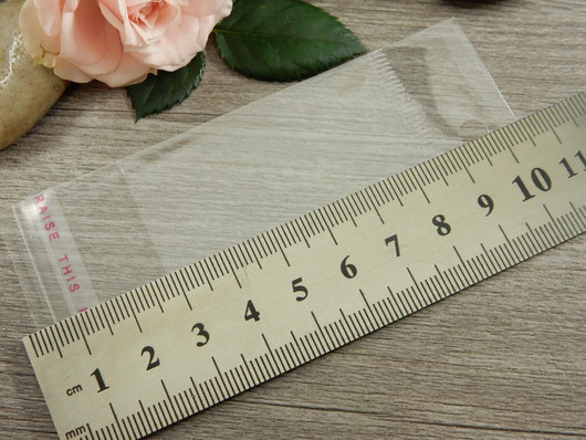 Sellofaanipussi reiällä, 5x10cm, kirkas, 1kpl