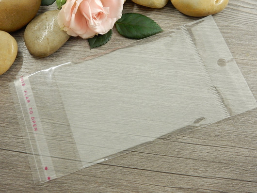 Sellofaanipussi reiällä, 7x14cm, kirkas, 1kpl