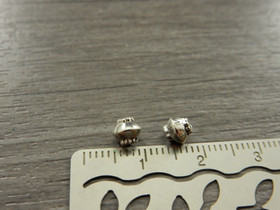 Metallihelmi bicone, 5x4.5mm, kromi, 20kpl