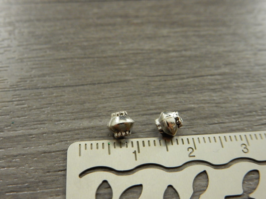 Metallihelmi bicone, 5x4.5mm, kromi, 20kpl