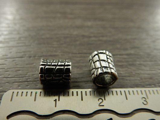 Metallihelmi putki, 7x6mm, kromi, 10kpl