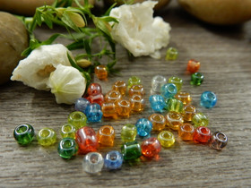 Lasihelmi kirkas, 3mm, mixsetti, n.250kpl