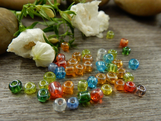 Lasihelmi kirkas, 3mm, mixsetti, n.250kpl