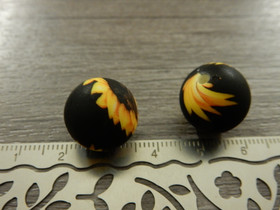 Silikonihelmi kukat, 15mm, kuvio, 1kpl