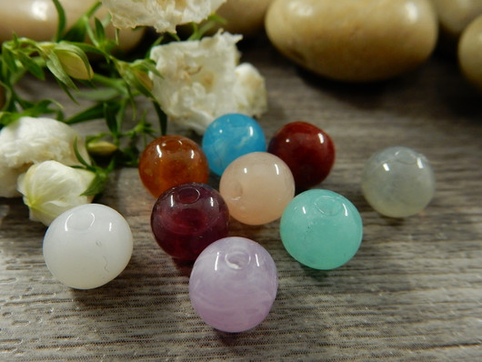 Akryylihelmi, 8mm, mix setti, 20kpl