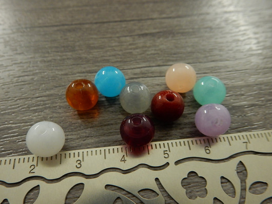 Akryylihelmi, 8mm, mix setti, 20kpl