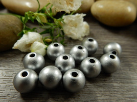 Akryylihelmi matta, 8mm, hopea, 20kpl