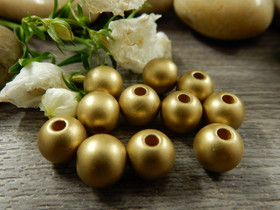 Akryylihelmi matta, 8mm, kulta, 20kpl