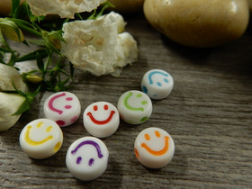 Akryylihelmi hymy, 7mm, mix setti, 20kpl